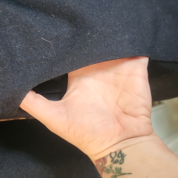 Dark Navy wool winter coat size large - Picture 9 of 10